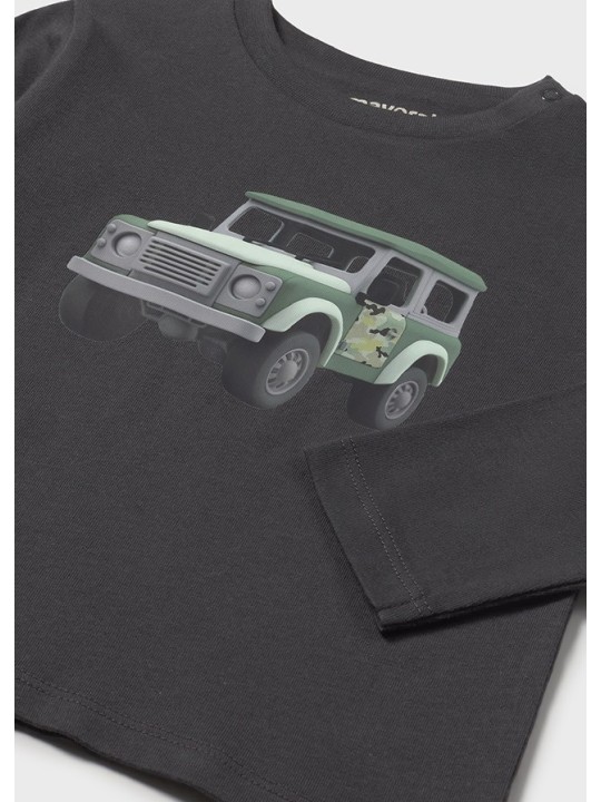 MAYORAL BABY KOSZULKA  NA DŁUGI RĘKAW DLA CHŁOPCA Z AUTEM 2066/25