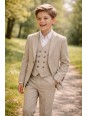 GIOVANNI PERA GARNITUR BEŻOWY MARYNARKA KAMIZELKA SPODNIE 37/675