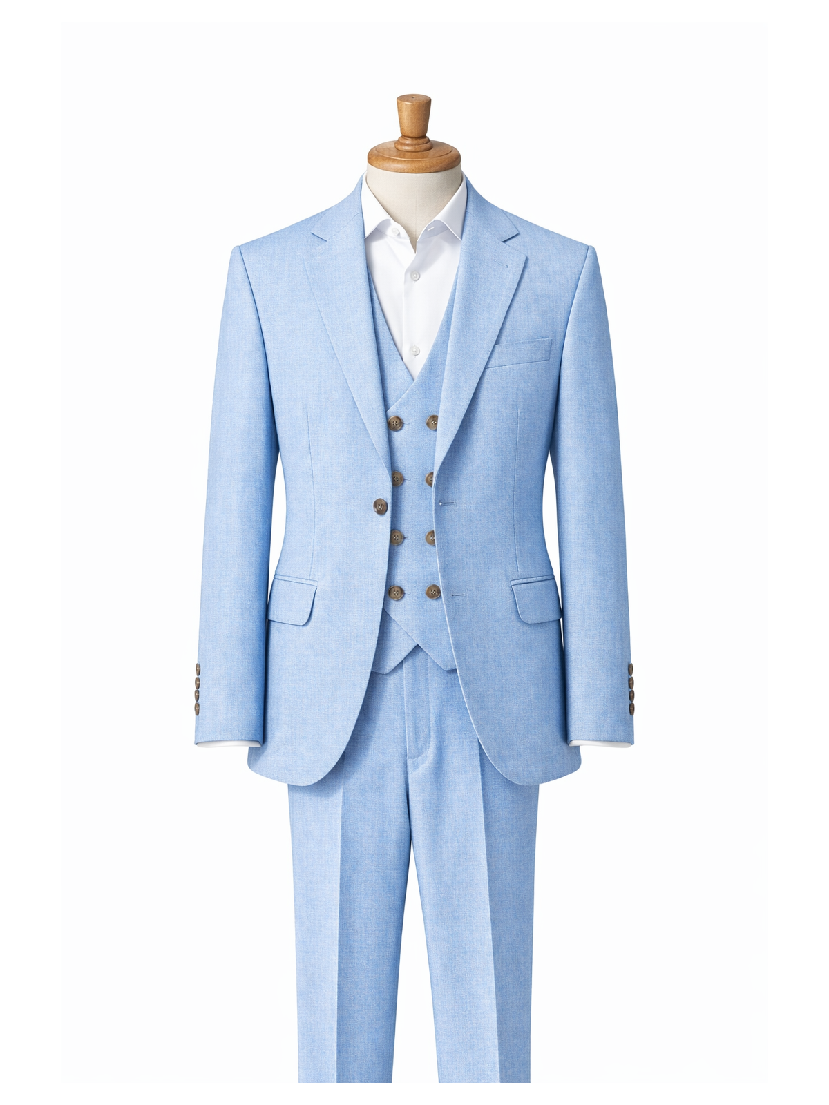 GIOVANNI PERA GARNITUR BŁĘKITNY MARYNARKA KAMIZELKA SPODNIE 37/653