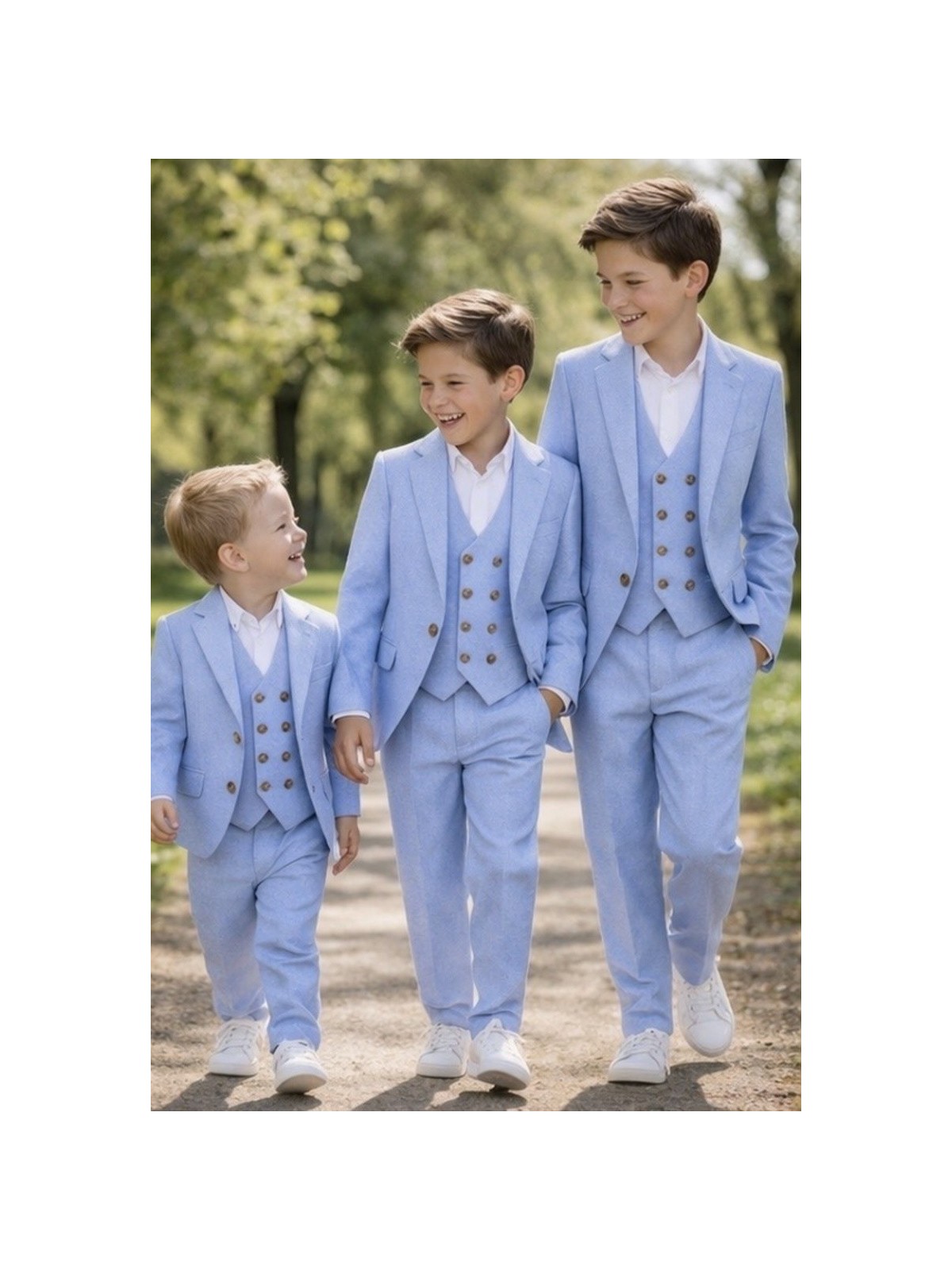 GIOVANNI PERA GARNITUR BŁĘKITNY MARYNARKA KAMIZELKA SPODNIE 37/653