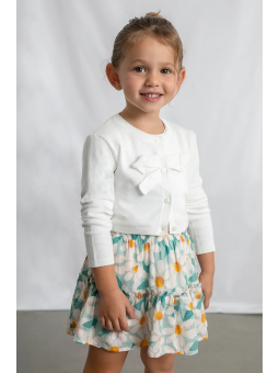 MAYORAL SWETER BOLERKO DLA DZIEWCZYNKI BIAŁY  321/86