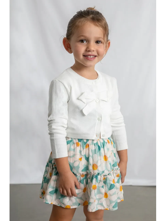 MAYORAL SWETER BOLERKO DLA DZIEWCZYNKI BIAŁY  321/86