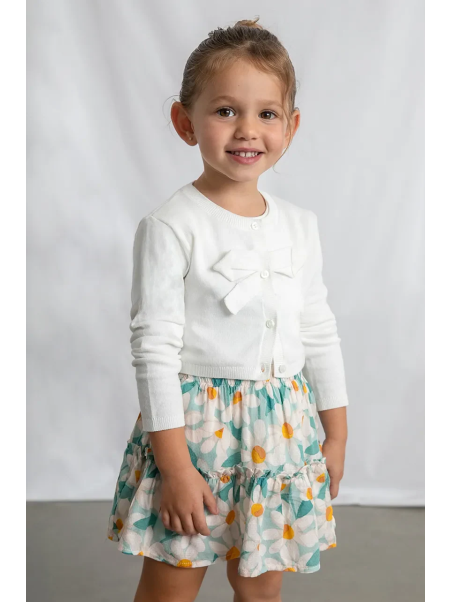 MAYORAL SWETER BOLERKO DLA DZIEWCZYNKI BIAŁY  321/86