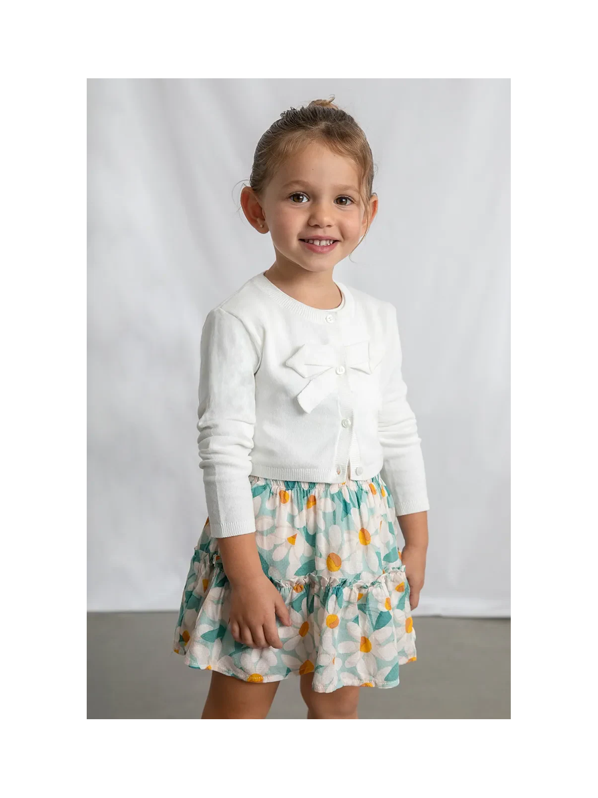 MAYORAL SWETER BOLERKO DLA DZIEWCZYNKI BIAŁY  321/86