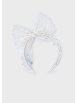 MAYORAL OPASKA NA WŁOSY DLA DZIEWCZYNKI Z KOKARDĄ W ZŁOTE KROPECZKI 10078/11