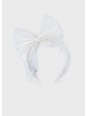 MAYORAL OPASKA NA WŁOSY DLA DZIEWCZYNKI Z KOKARDĄ W ZŁOTE KROPECZKI 10078/11
