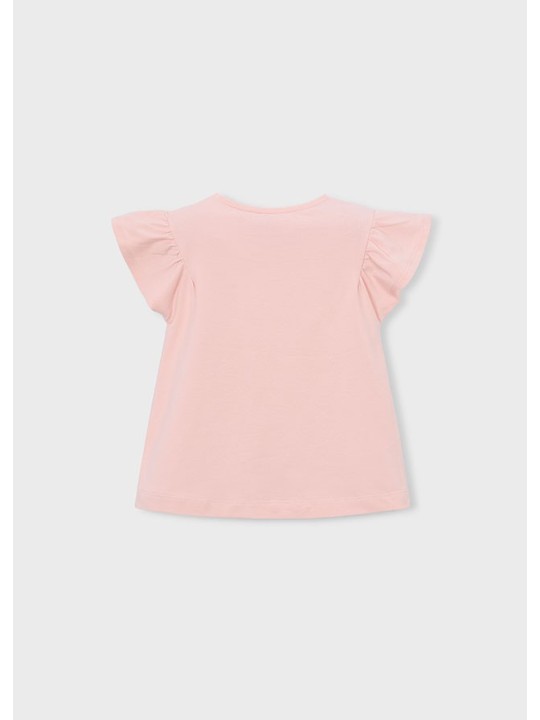 MAYORAL BLUZKA T-SHIRT KOSZULKA NA KRÓTKI RĘKAW DLA DZIEWCZYNKI RÓŻOWA 3007/83