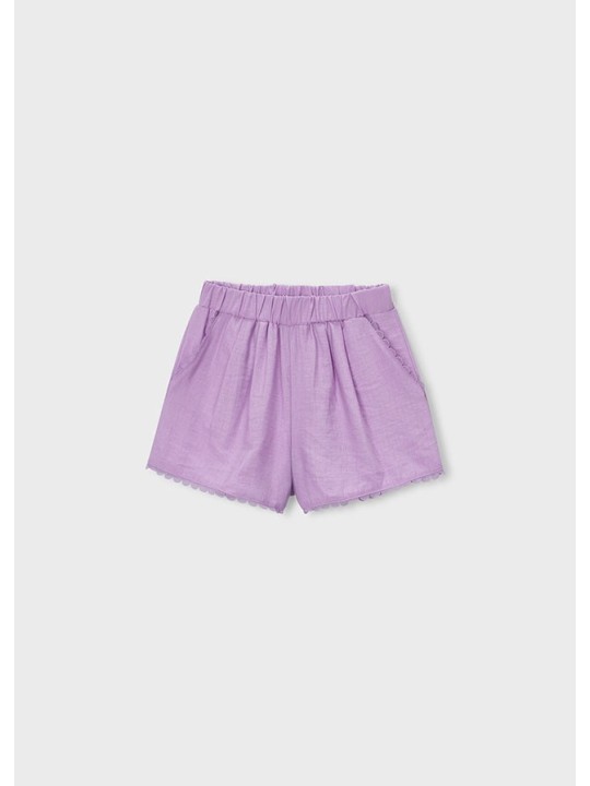 MAYORAL KRÓTKIE SPODENKI BAWEŁNIANE DLA DZIEWCZYNKI FIOLET 3222/47