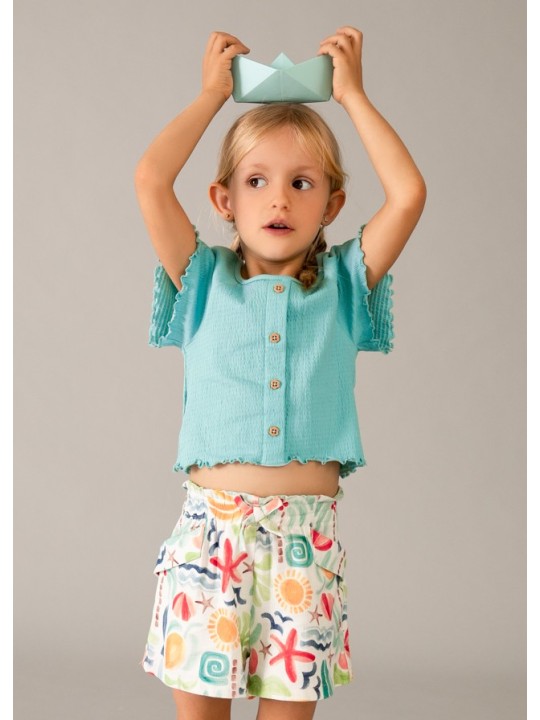 MAYORAL KRÓTKIE SPODENKI BAWEŁNIANE DLA DZIEWCZYNKI 3221/65