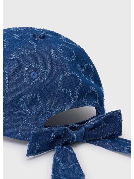 MAYORAL CZAPKA Z DASZKIEM DLA DZIEWCZYNKI GRANATOWA Z WYTŁACZANYMI SERDUSZKAMI 1095/31