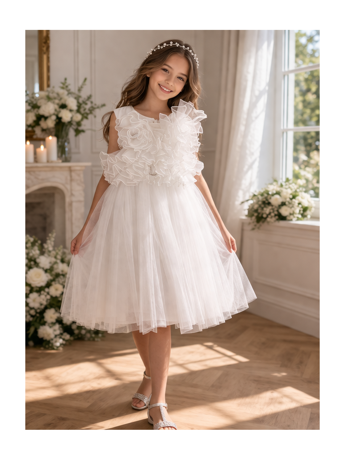 LIU OLIWIA COUTURE SUKIENKA NA RAMIĄCZKACH  DLA DZIEWCZYNKI WIZYTOWA KOMUNIJNA 3183