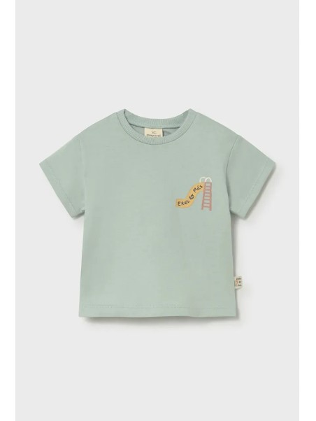 MAYORAL NEWBORN BLUZKA KOSZULKA T-SHIRT NA KRÓTKI RĘKAW DLA NIEMOWLĘCIA 1077/52