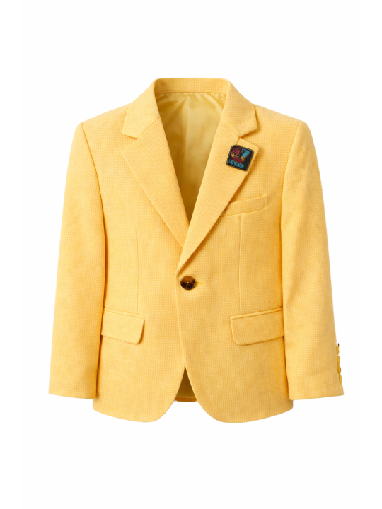 GIOVANNI PERA GŁADKA MARYNARKA DLA CHŁOPCA ŻÓŁTA SIX-SEVEN 37/538