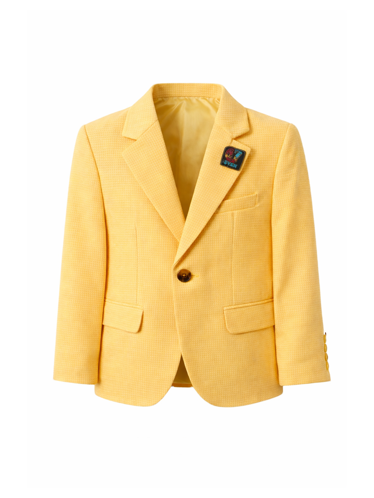 GIOVANNI PERA GŁADKA MARYNARKA DLA CHŁOPCA ŻÓŁTA SIX-SEVEN 37/538