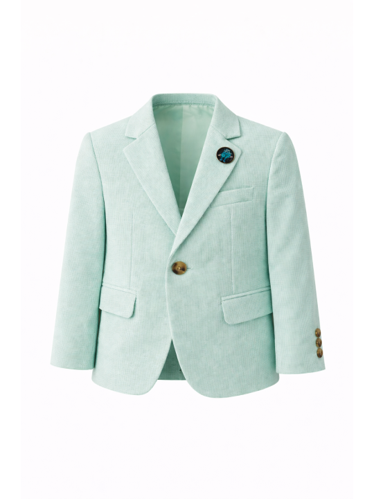 GIOVANNI PERA GŁADKA MARYNARKA DLA CHŁOPCA MIĘTOWA  37/538 SIX-SEVEN