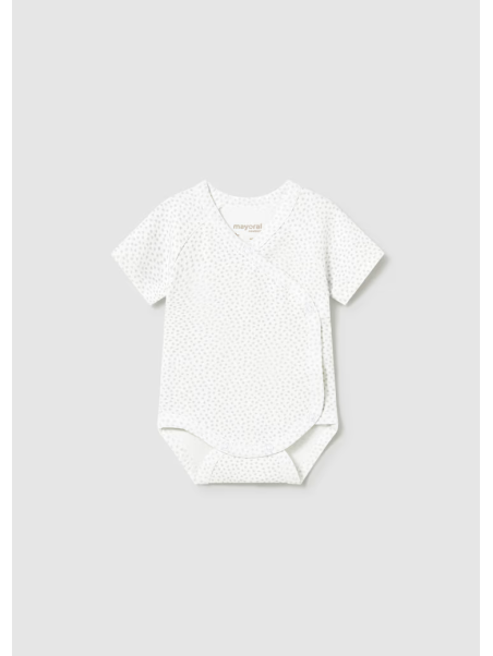 MAYORAL NEWBORN BODY DLA DZIECKA BIAŁE W SZARE CIAPKI  1725/79