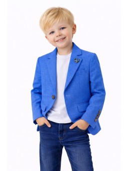 GIOVANNI PERA GŁADKA MARYNARKA DLA CHŁOPCA CHABROWA  SIX-SEVEN 37/538