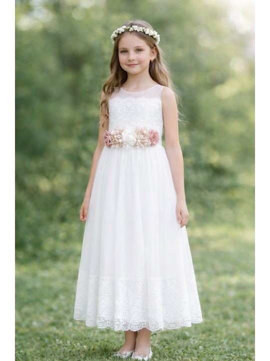 JOLIN KIDS  SUKIENKA NA RAMIĄCZKACH  DLA DZIEWCZYNKI WIZYTOWA KOMUNINIJNA 2248