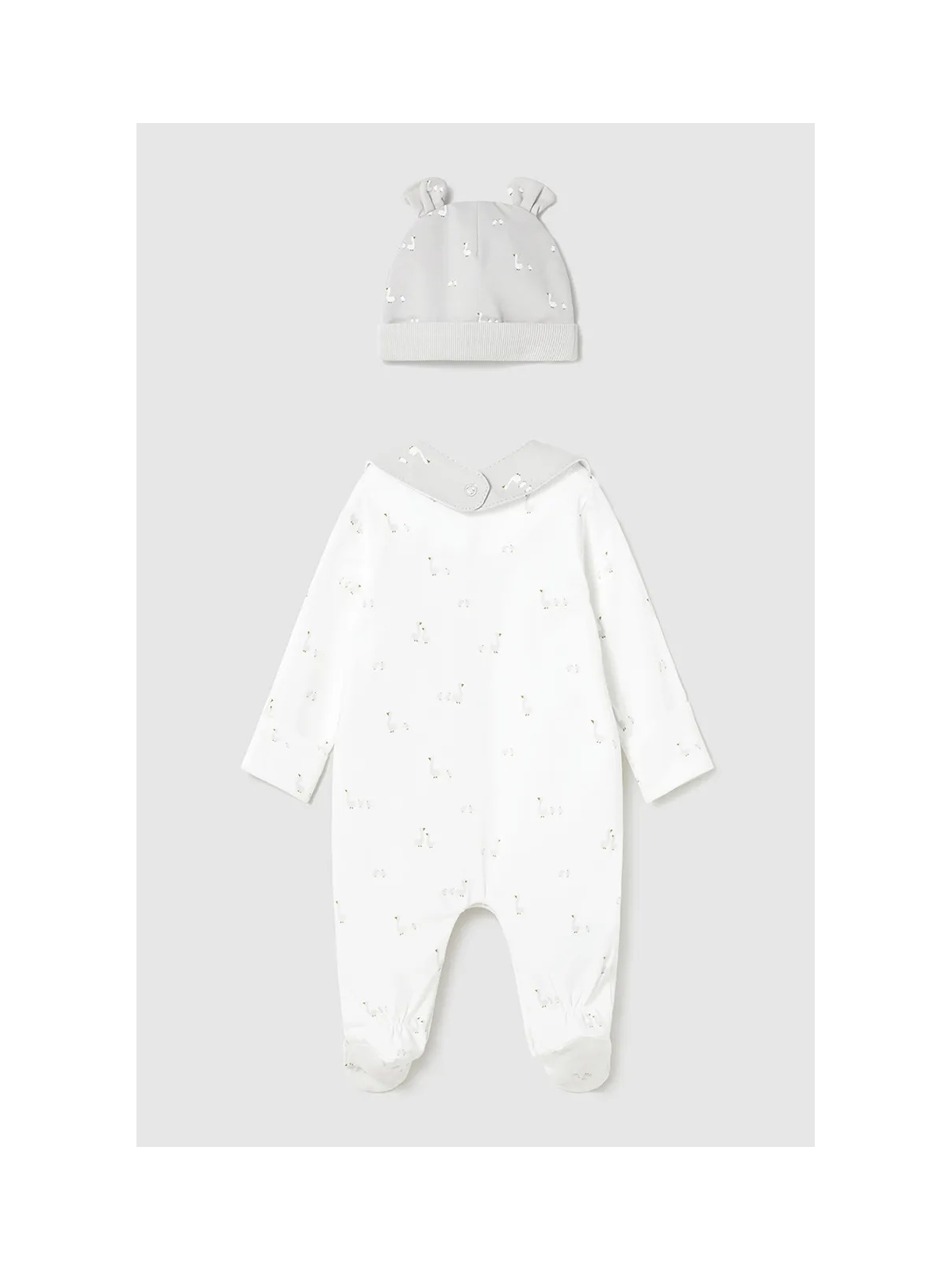 MAYORAL NEWBORN PAJAC ŚPIOCHY DLA DZIECKA PLUS CZAPKA I ŚLINIAK 1728/79