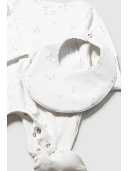 MAYORAL NEWBORN PAJAC ŚPIOCHY DLA DZIECKA PLUS CZAPKA I ŚLINIAK 1728/79