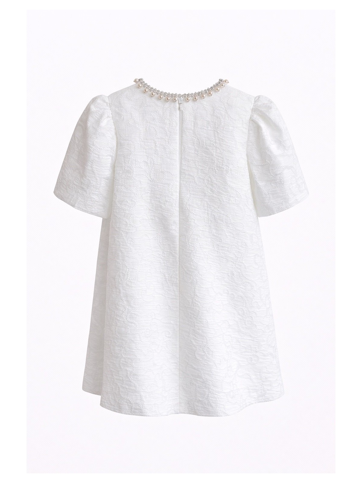 DAMASQUINO SUKIENKA WIZYTOWA NA KRÓTKI RĘKAW DLA DZIEWCZYNKI 7081