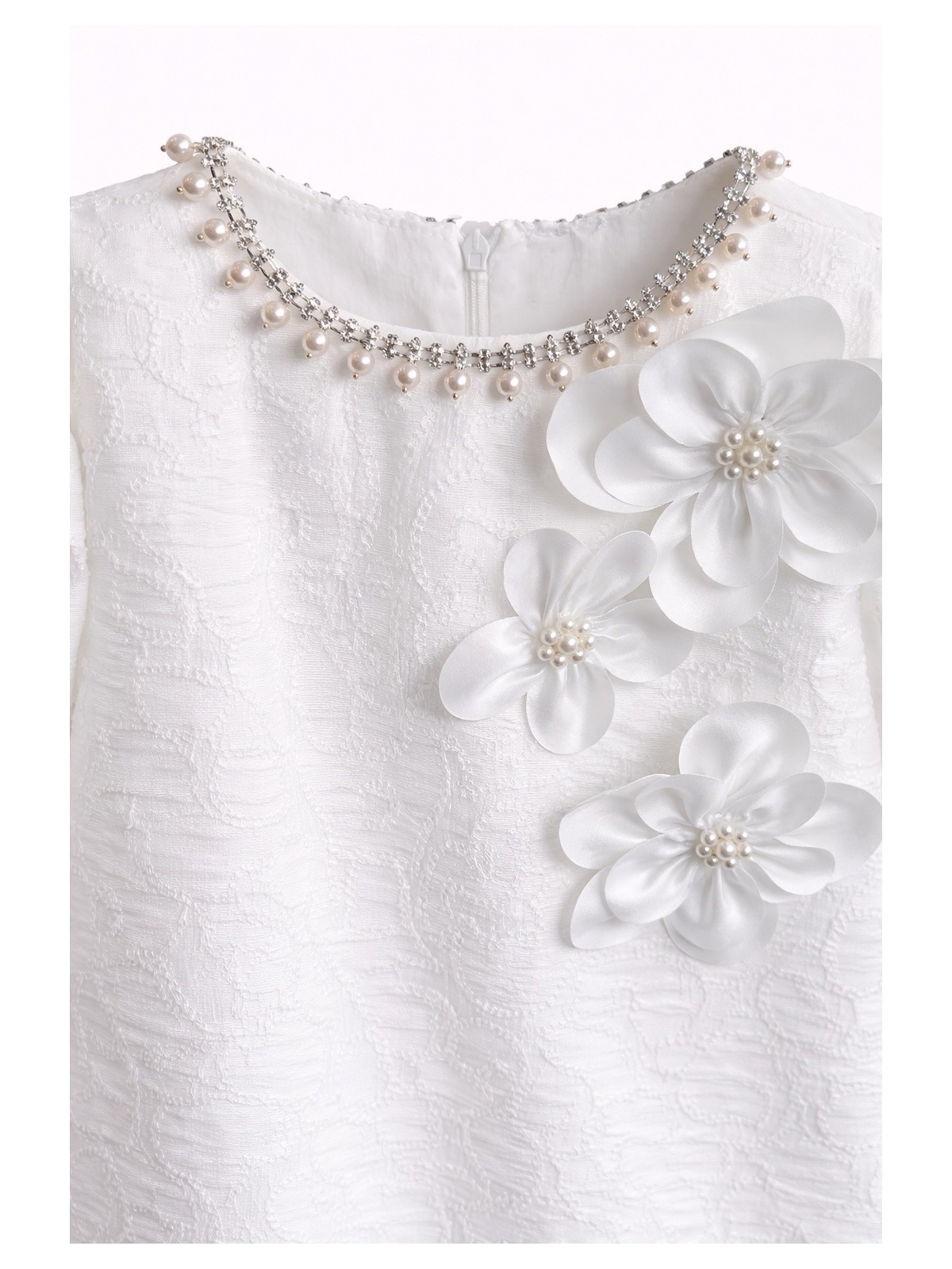 DAMASQUINO SUKIENKA WIZYTOWA NA KRÓTKI RĘKAW DLA DZIEWCZYNKI 7081