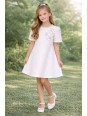 DAMASQUINO SUKIENKA WIZYTOWA NA KRÓTKI RĘKAW DLA DZIEWCZYNKI 7081