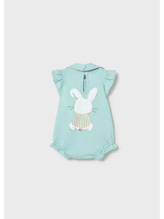 MAYORAL NEWBORN RAMPERS PAJAC  DLA DZIEWCZYNKI Z KRÓLICZKIEM PLUS ŚLINIAK 1710/90