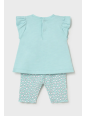 MAYORAL NEWBORN KOMPLET KOSZULKA NA KRÓTKI RĘKAW PLUS LEGINSY 1734/72