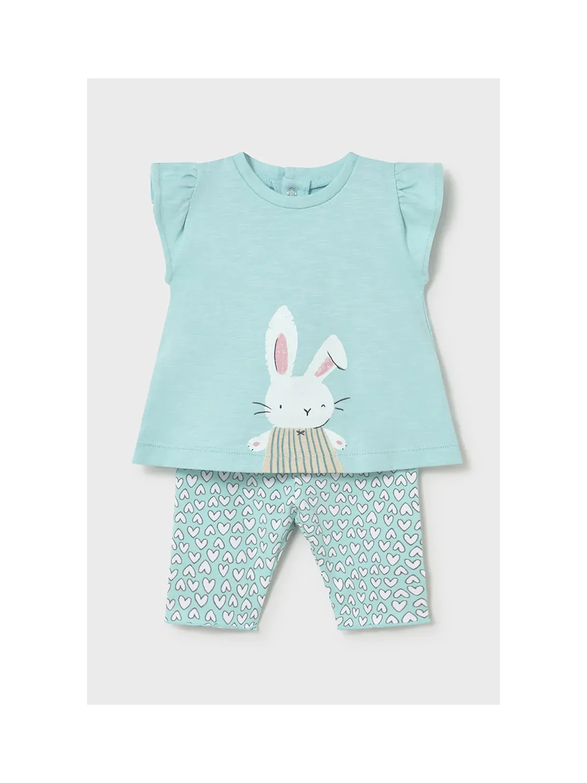 MAYORAL NEWBORN KOMPLET KOSZULKA NA KRÓTKI RĘKAW PLUS LEGINSY 1734/72