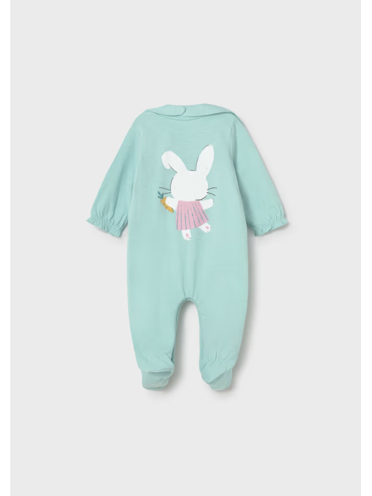 MAYORAL NEWBORN PAJAC ŚPIOCHY DLA DZIEWCZYNKI Z KRÓLICZKIEM PLUS ŚLINIAK 1711/90