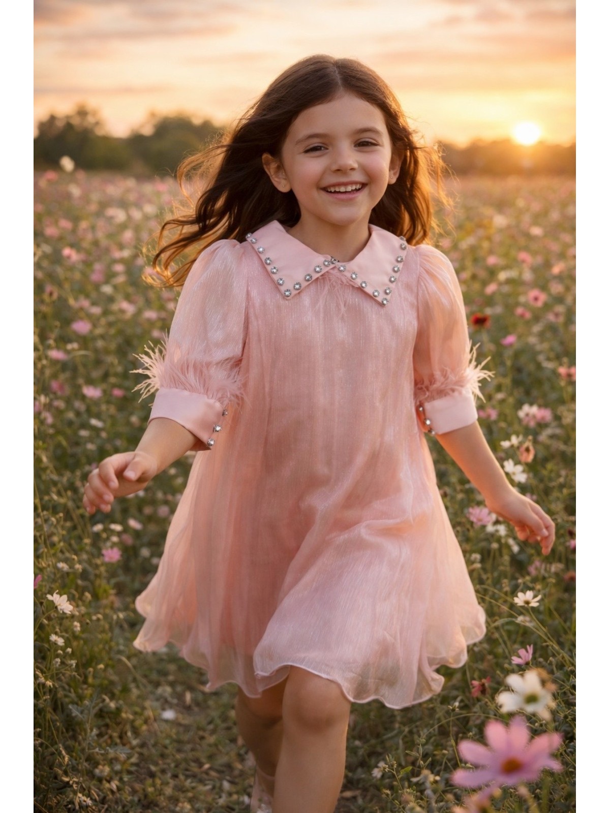 ERAY KIDS  SUKIENKA WIZTOWA NA KRÓTKI RĘKAW DLA DZIEWCZYNKI 9469