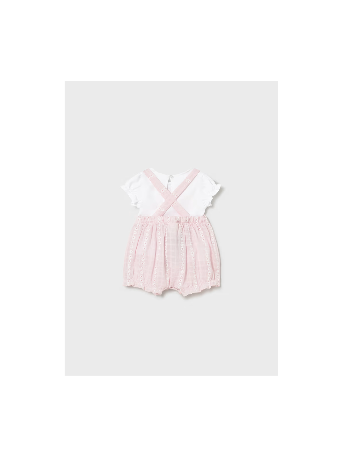 MAYORAL NEWBORN RAMPERS PAJAC  DLA DZIEWCZYNKI RÓŻOWO BIAŁY W KWIATUSZKI 1638/42