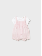 MAYORAL NEWBORN RAMPERS PAJAC  DLA DZIEWCZYNKI RÓŻOWO BIAŁY W KWIATUSZKI 1638/42