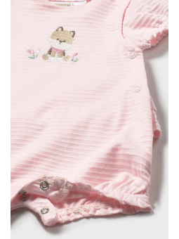 MAYORAL NEWBORN RAMPERS PAJAC DLA DZIEWCZYNKI RÓŻOWY Z PIESKIEM 1705/93