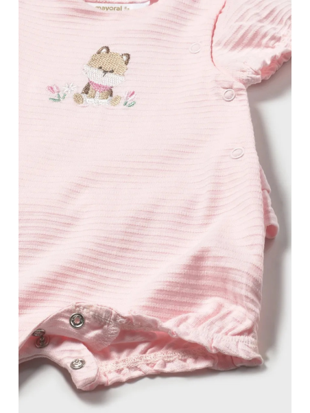 MAYORAL NEWBORN RAMPERS PAJAC DLA DZIEWCZYNKI RÓŻOWY Z PIESKIEM 1705/93
