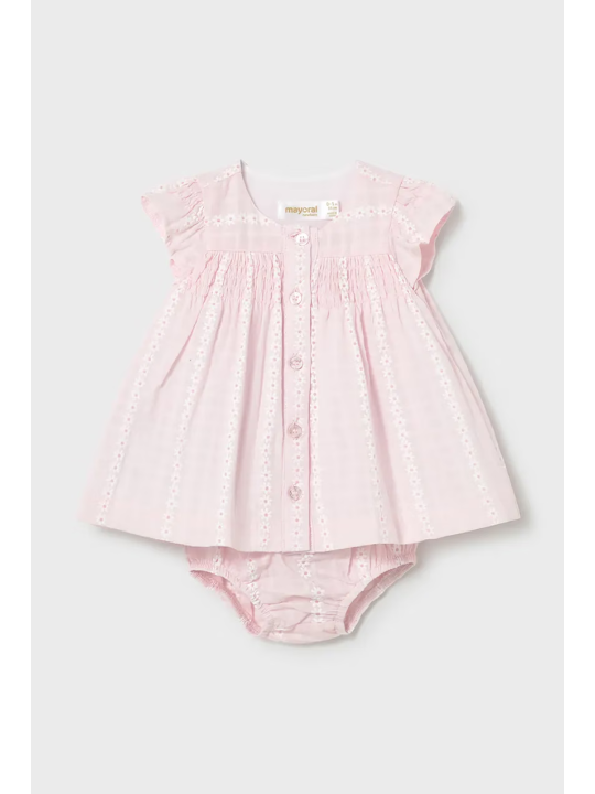 MAYORAL NEWBORN SUKIENKA DLA DZIEWCZYNKI Z MAJTKAMI  RÓŻOWA W KWIATUSZKI 1805/42