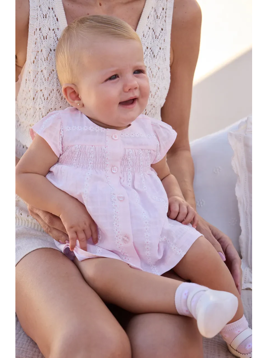 MAYORAL NEWBORN SUKIENKA DLA DZIEWCZYNKI Z MAJTKAMI  RÓŻOWA W KWIATUSZKI 1805/42