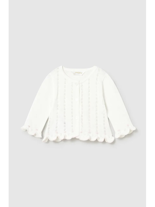 MAYORAL NEWBORN  KOMPLET BLUZKA SPODENKI RÓŻOWE BIAŁA BLUZECZKA I SWETEREK 1507/84