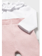 MAYORAL NEWBORN  KOMPLET BLUZKA SPODENKI RÓŻOWE BIAŁA BLUZECZKA I SWETEREK 1507/84