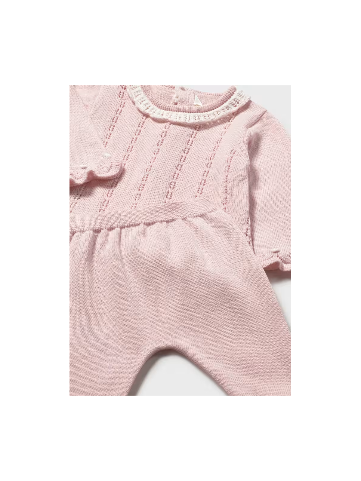 MAYORAL NEWBORN  KOMPLET  SWETEREK I PÓŁŚPIOCHY RÓZÓWY 1594/10