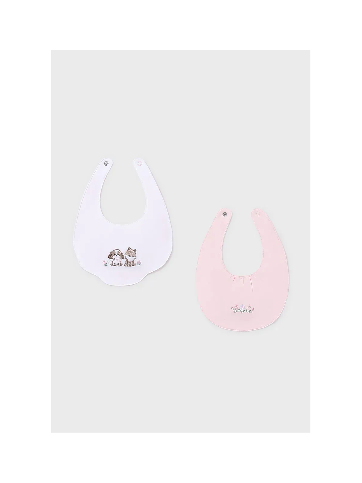 MAYORAL NEWBORN ZESTAW DWÓCH ŚLINIACZKÓW DLA DZIEWCZYNKI 9077/44