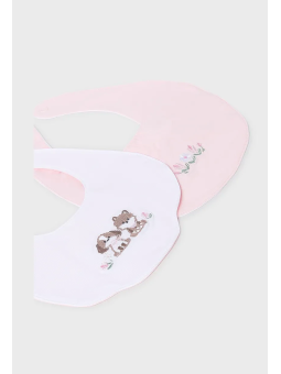 MAYORAL NEWBORN ZESTAW DWÓCH ŚLINIACZKÓW DLA DZIEWCZYNKI 9077/44