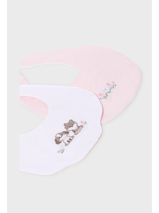 MAYORAL NEWBORN ZESTAW DWÓCH ŚLINIACZKÓW DLA DZIEWCZYNKI 9077/44