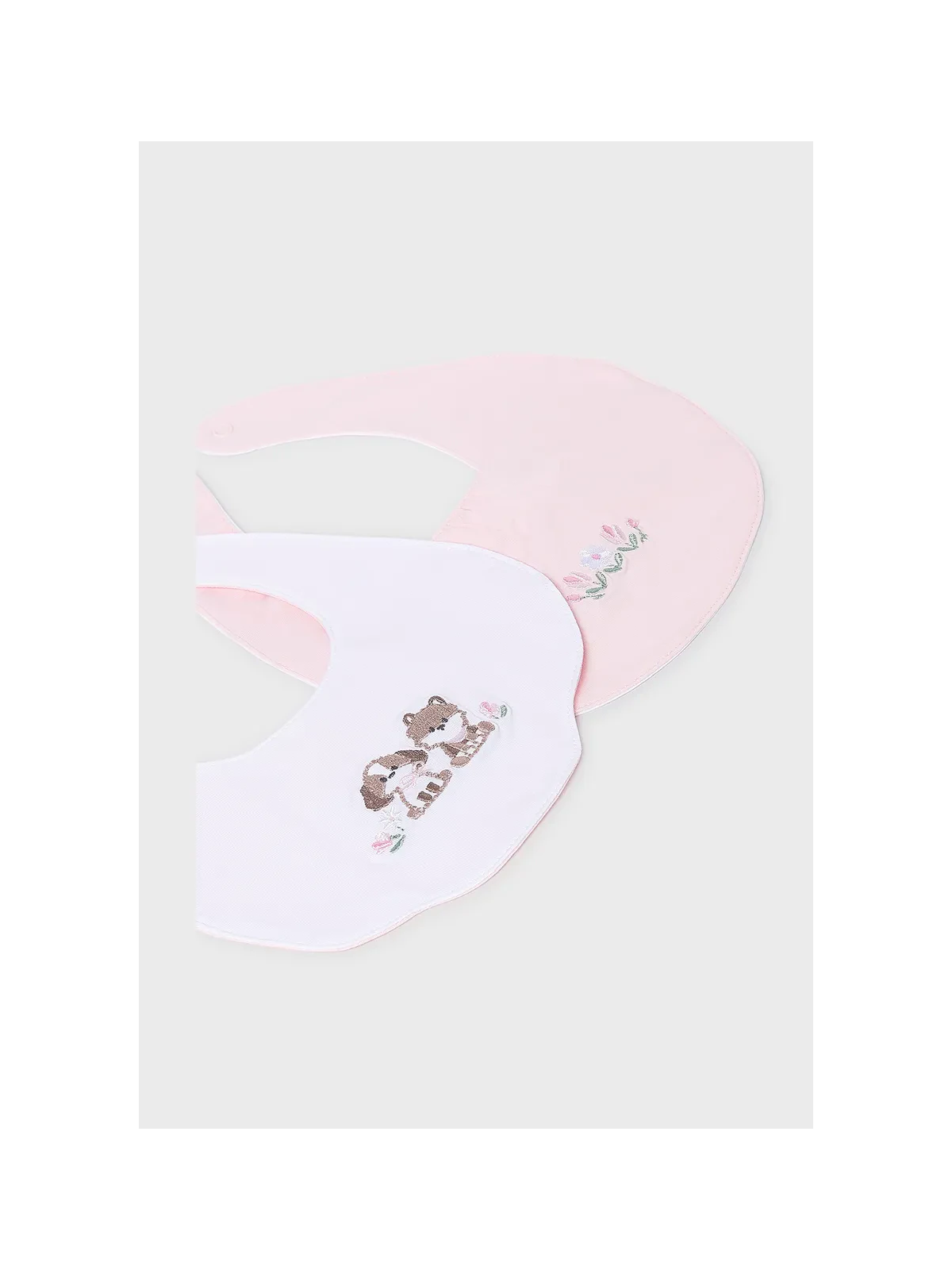 MAYORAL NEWBORN ZESTAW DWÓCH ŚLINIACZKÓW DLA DZIEWCZYNKI 9077/44