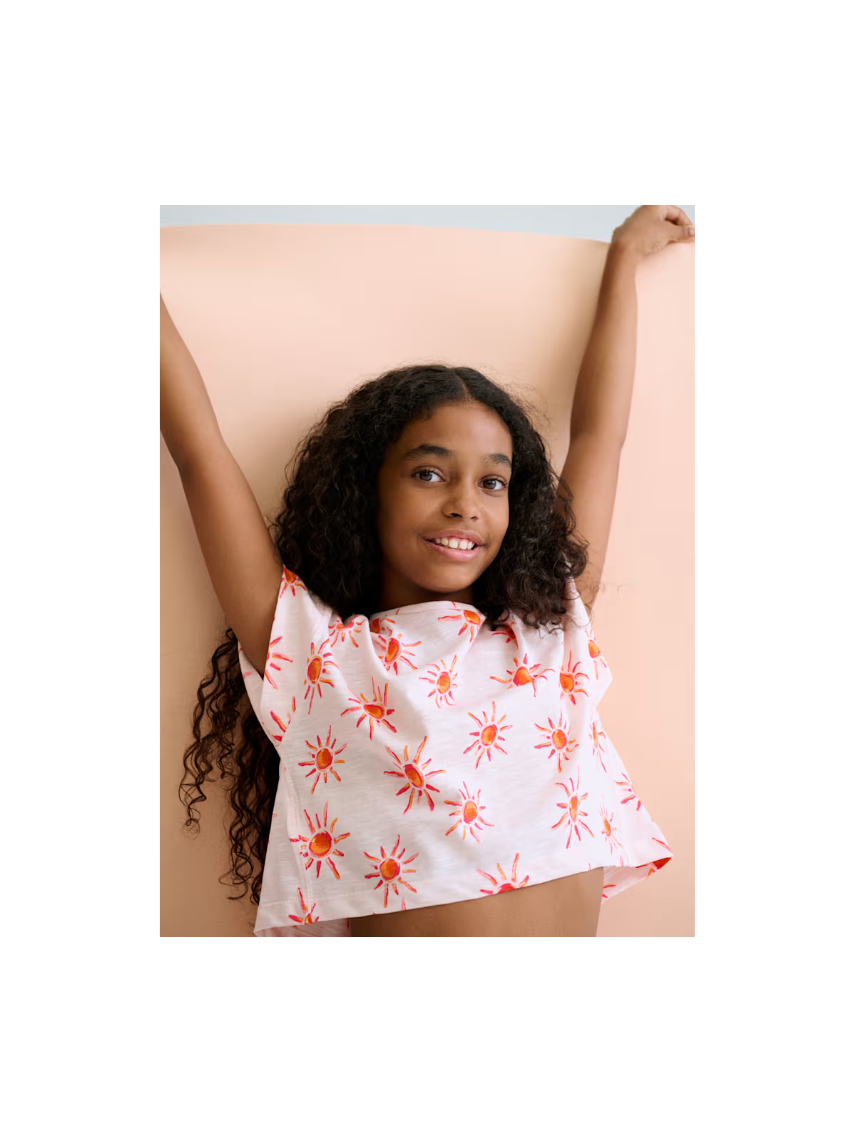 MAYORAL KOSZULKA BLUZKA T-SHIRT DLA DZIEWCZYNKI KRÓTKI RĘKAWEK Z NADRUKIEM W SŁONECZKA 6012/19