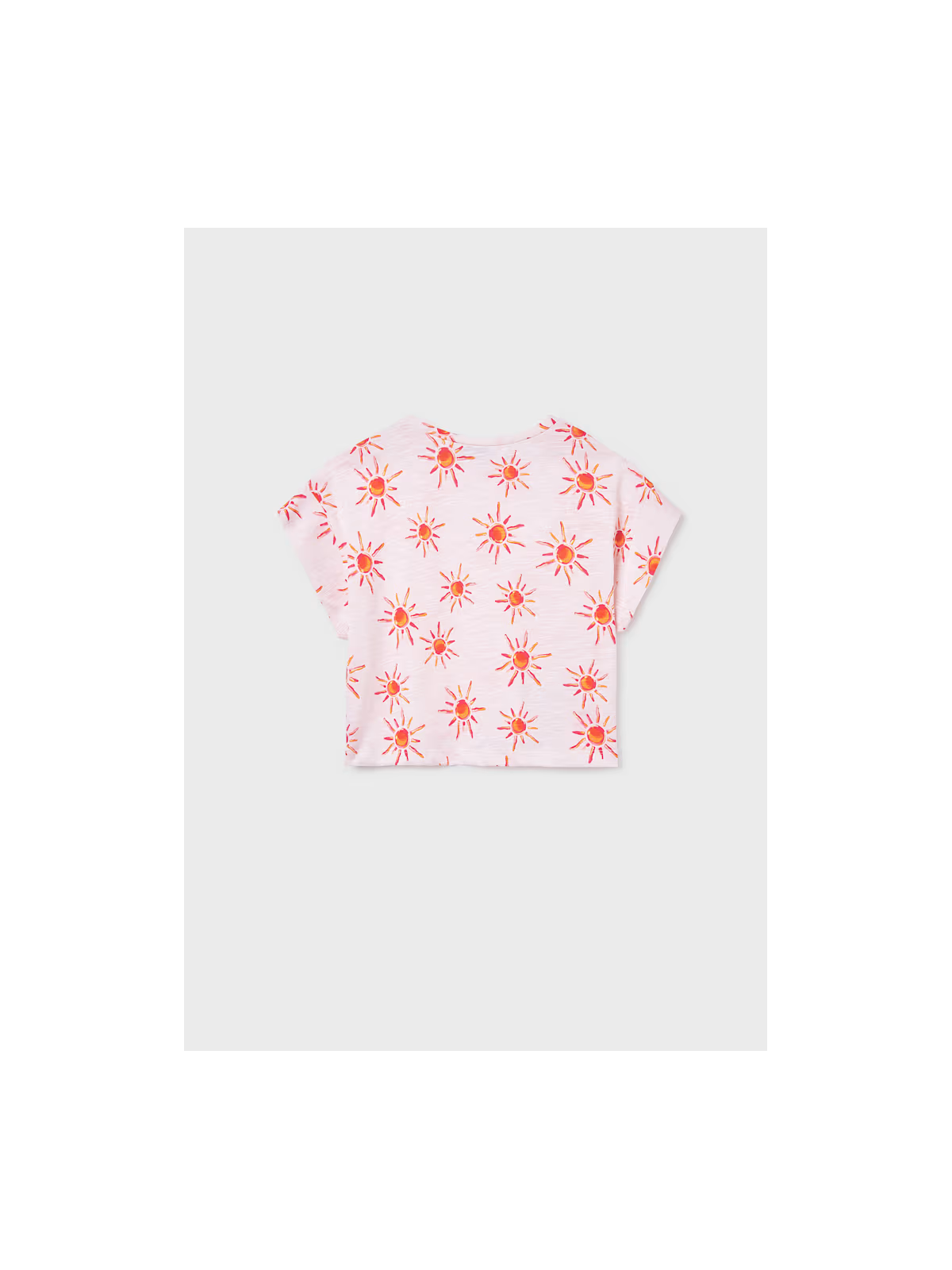 MAYORAL KOSZULKA BLUZKA T-SHIRT DLA DZIEWCZYNKI KRÓTKI RĘKAWEK Z NADRUKIEM W SŁONECZKA 6012/19