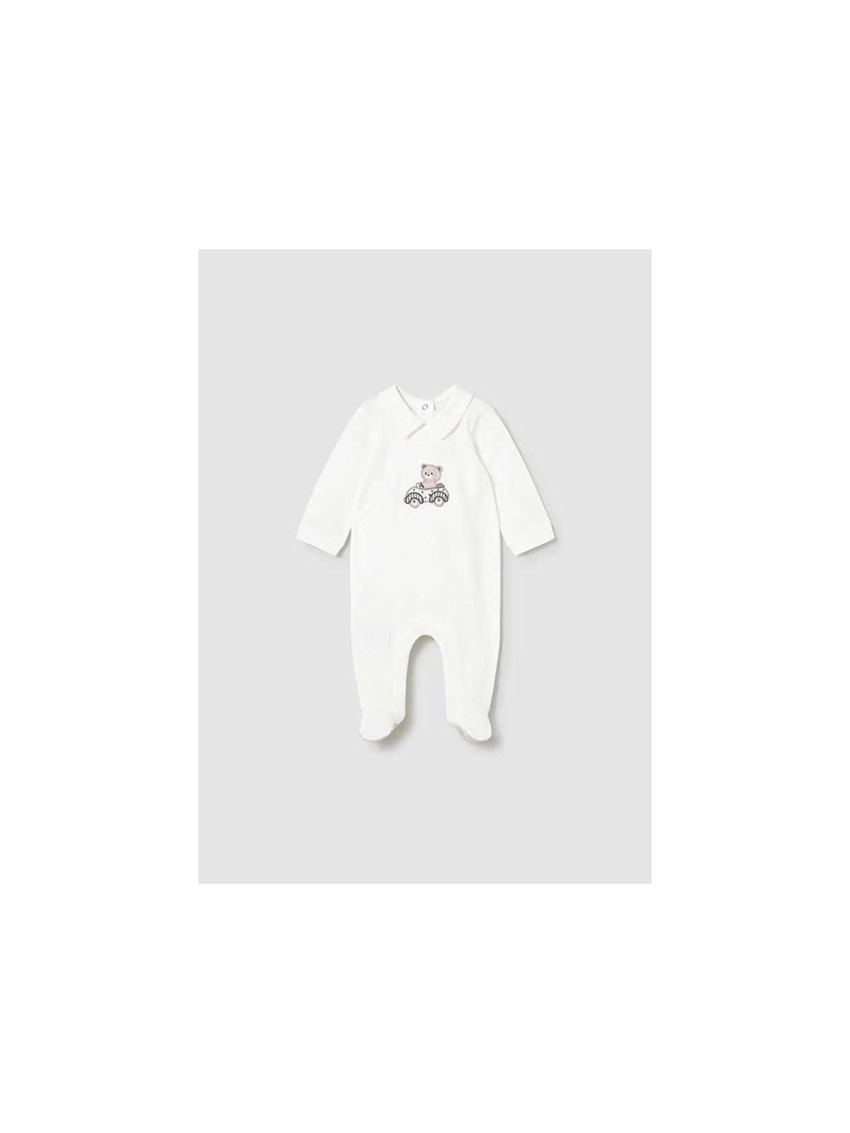 MAYORAL NEWBORN PAJAC ŚPIOCHY DLA CHŁOPCA KREMOWE Z MISIEM 1716/92