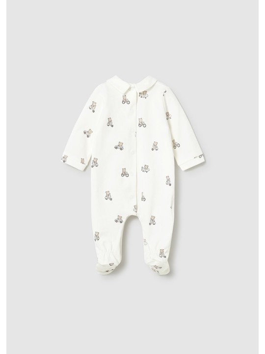 MAYORAL NEWBORN PAJAC ŚPIOCHY DLA CHŁOPCA KREMOWE W MISIE 1716/92