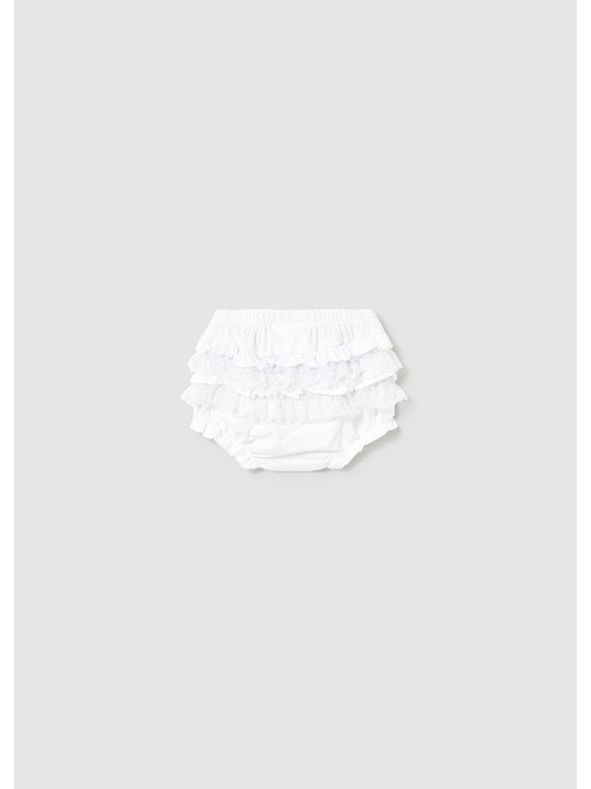 MAYORAL NEWBORN MAJTKI ZAKRYWAJĄCE PIELUSZKĘ Z  FALBANKAMI 9008/35